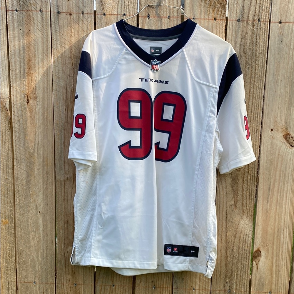 Nike Texans White and Navy Jersey